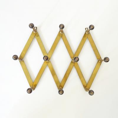 Luigi Caccia Dominioni Luigi Caccia Dominioni Adjustable Brass Coat Rack for Azucena Italy 1950s