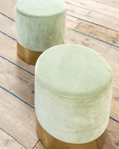 Luigi Caccia Dominioni Luigi Caccia Dominioni Pair of Poufs mod Cilindro for Azucena 60s