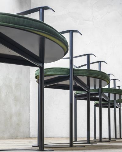 Luigi Caccia Dominioni Luigi Caccia Dominioni for Azucena 8 Chairs mod P4 Catilina