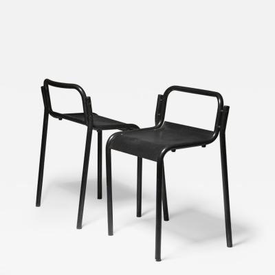 Luigi Caccia Dominioni Pair of CDO Stools by Caccia Dominioni for Azucena