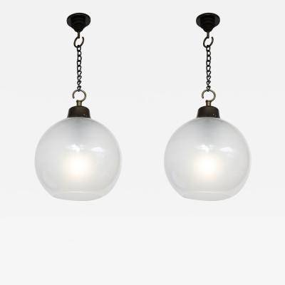 Pair of Pendant Lights Model LS10 Boccia by Luigi Caccia Dominioni