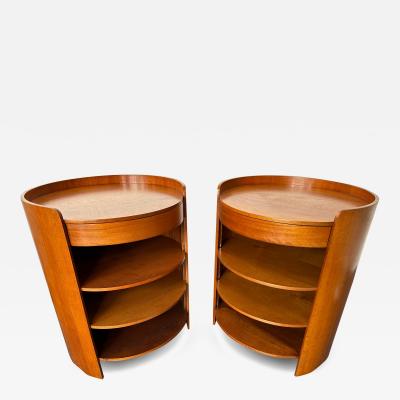 Luigi Caccia Dominioni Pair of Wood Bedside Tables by Luigi Caccia Dominioni for Azucena Italy 1960s