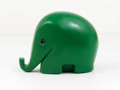 Luigi Colani Luigi Colani Drumbo Green Elephant Money Bank for Dresdner Bank 1970s