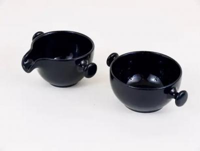 Luigi Colani Luigi Colani Zen Full Tea Set and Plates Stoneware Friesland Germany 1970s