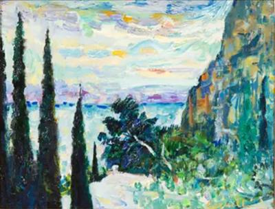 Luigi Corbellini Oil On Canvas Landscape By Luigi Corbellini