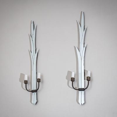 Luigi Fontana Pair of Mirrored Wall Sconces attributed to Luigi Fontana Italy 1930s