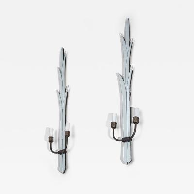 Luigi Fontana Pair of Mirrored Wall Sconces attributed to Luigi Fontana Italy 1930s