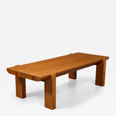 Luigi Gorgoni Elm Coffee Table by Luigi Gorgoni Italy 1974