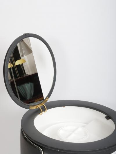 Luigi Massoni Black Dilly Dally vanity by Luigi Massoni for Poltrona Frau Italy c1968