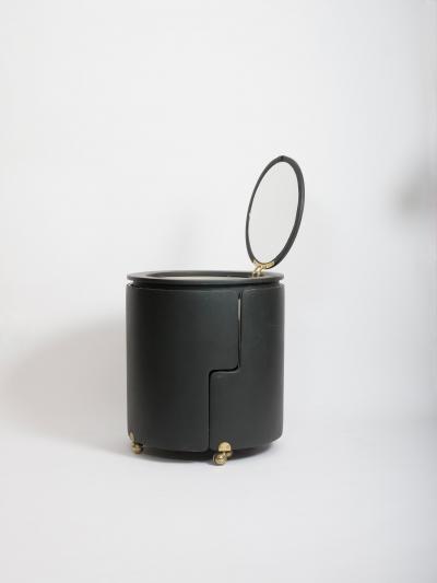 Luigi Massoni Black Dilly Dally vanity by Luigi Massoni for Poltrona Frau Italy c1968