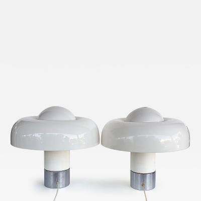 Luigi Massoni Brumbury Space Age Lamps Luigi Massoni Harvey Guzzini Italy Pair