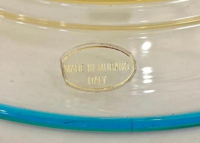 Luigi Mellara Luigi Mellara Picasso Homage Italian Green Blu Murano Glass Face Vase Sculpture