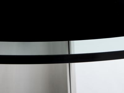 Luigi Saccardo Luigi Saccardo for Arrmet brushed steel black glass dining table 1970s