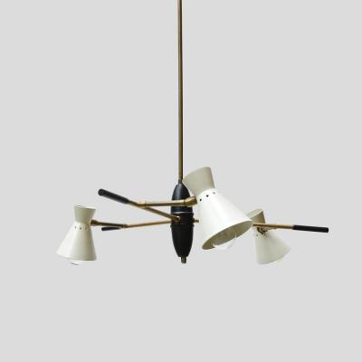 Luigi Sarfatti 1950S ARTICULATING SHADES CEILING LIGHT ATT LUIGI SARFATTI