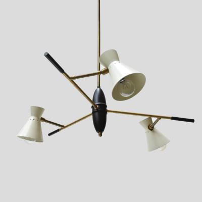 Luigi Sarfatti 1950S ARTICULATING SHADES CEILING LIGHT ATT LUIGI SARFATTI