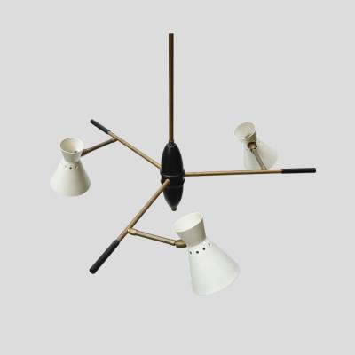 Luigi Sarfatti 1950S ARTICULATING SHADES CEILING LIGHT ATT LUIGI SARFATTI
