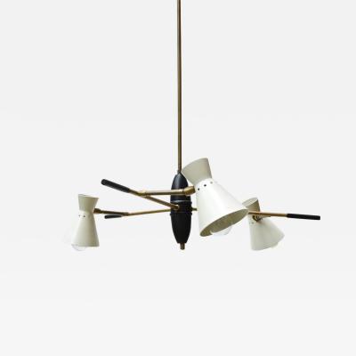 Luigi Sarfatti 1950S ARTICULATING SHADES CEILING LIGHT ATT LUIGI SARFATTI