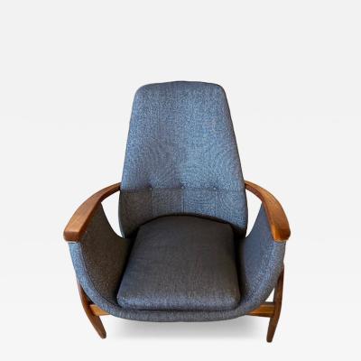 Luigi Tiengo Italian Modern Walnut 3 Leg Chair Luigi Tiengo 1950s