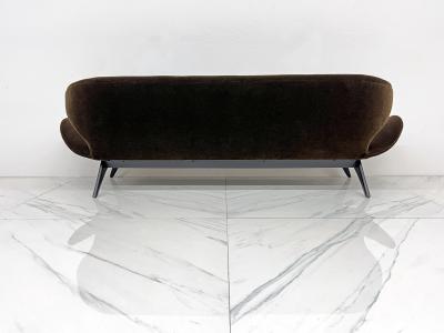 Luigi Tiengo Luigi Tiengo No 500 13 Sofa in Chocolate Mohair for Cimon Montr al 1960s
