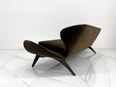 Luigi Tiengo Luigi Tiengo No 500 13 Sofa in Chocolate Mohair for Cimon Montr al 1960s