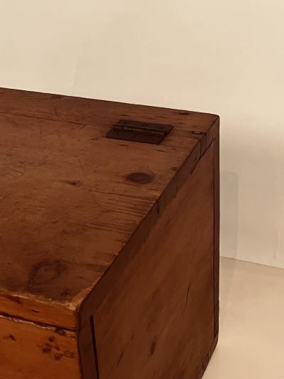 Luis Barragan Glass Bottle Parchment Shade Lamp with Pine Box in the style of Luis Barrag n