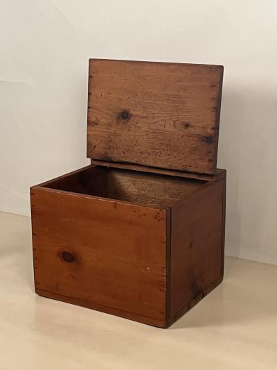 Luis Barragan Glass Bottle Parchment Shade Lamp with Pine Box in the style of Luis Barrag n