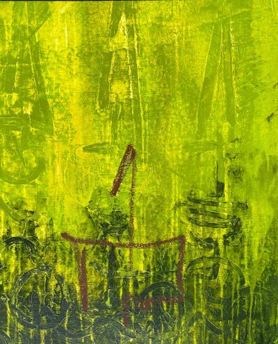 Luis Kaiulani Luis Kaiulani Abstract Painting on Canvas Titled Genesis 1361