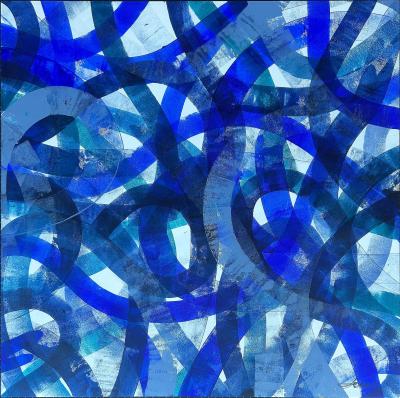 Luis Kaiulani Luis Kaiulani Infinity 1562 Acrylic Abstract Painting on Canvas
