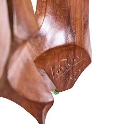 Luis Potosi Ecuadorian Modernist Abstract Carved Wood Sculpture
