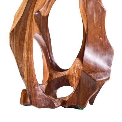 Luis Potosi Ecuadorian Modernist Abstract Carved Wood Sculpture