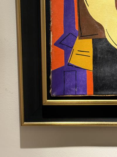 Luis Seoane Cubist Figural Composition Oil on Canvas Signed 1957