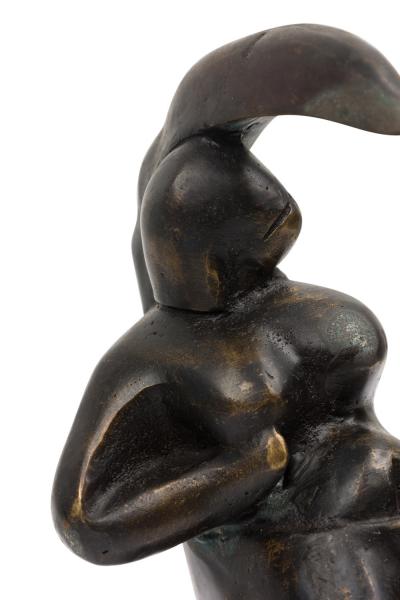 Luna Limited Edition Bronze Brutalist Contemporary Figural Sculpture