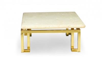 Luten Clary Stern Inc American High Style Fossil Stone and Satin Brass Coffe