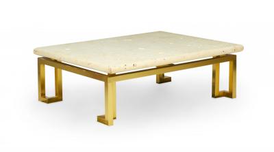 Luten Clary Stern Inc American High Style Fossil Stone and Satin Brass Coffe