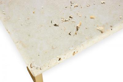 Luten Clary Stern Inc American High Style Fossil Stone and Satin Brass Coffe