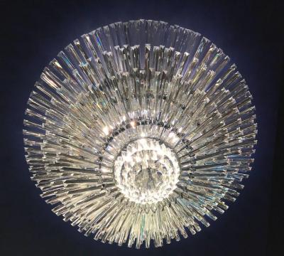 Luxurious Contemporary Italian Murano Glass Triedi Ceiling Light