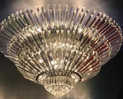 Luxurious Contemporary Italian Murano Glass Triedi Ceiling Light