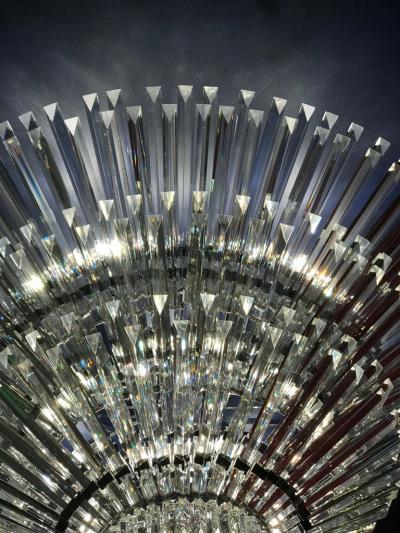 Luxurious Contemporary Italian Murano Glass Triedi Ceiling Light