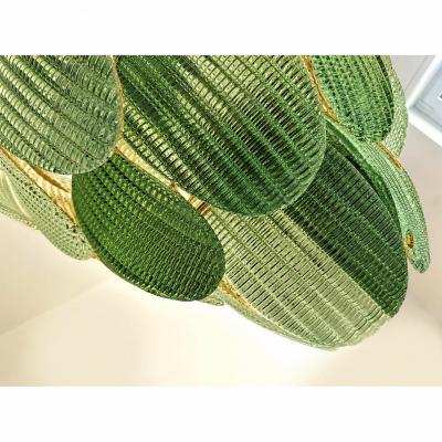 Luxury Multi Green Petals Murano Glass Chandelier Contemporary Simoeng Design