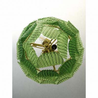 Luxury Multi Green Petals Murano Glass Chandelier Contemporary Simoeng Design