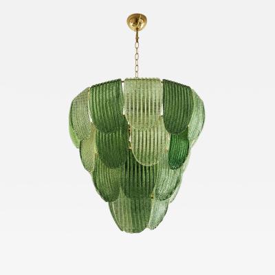 Luxury Multi Green Petals Murano Glass Chandelier Contemporary Simoeng Design
