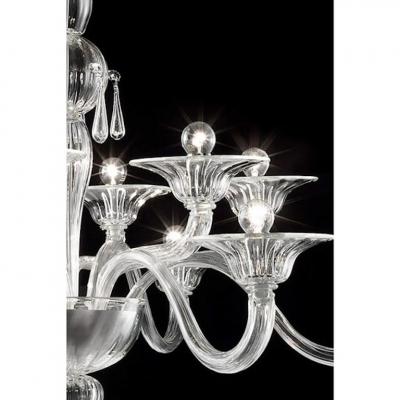 Luxury Transparent Venetian Murano Glass Chandelier