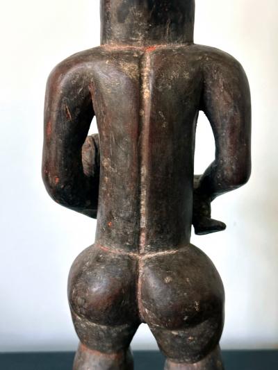 Lwalwa Mother Figure Holding Baby DR Congo Africa with Provenance