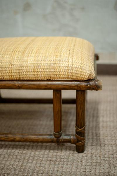 Lyda Levi Pair Of Wooden Ottomans By Lyda Levi For Mcguire San Francisco 1970S