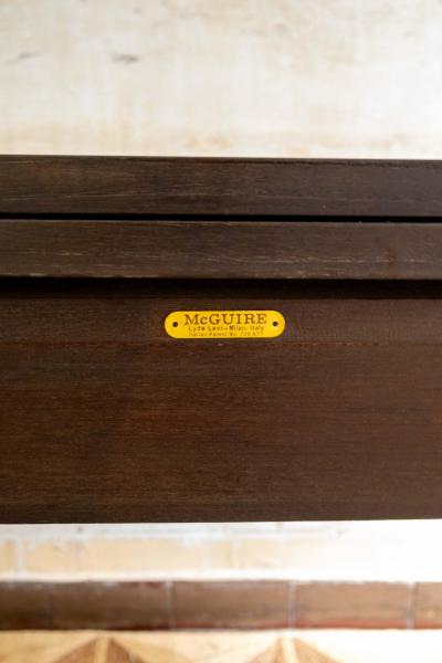 Lyda Levi Rectangular Console Table by Lyda Levi for Mcguire 1970s