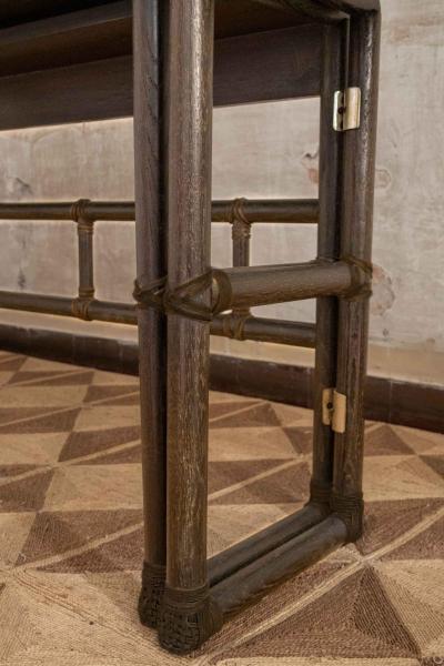 Lyda Levi Rectangular Console Table by Lyda Levi for Mcguire 1970s