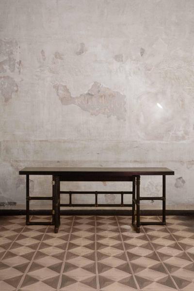 Lyda Levi Rectangular Console Table by Lyda Levi for Mcguire 1970s