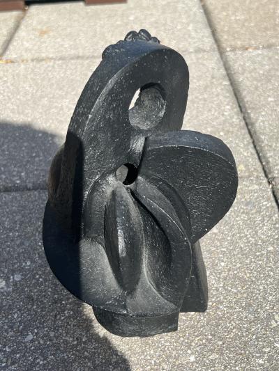 Lynn Chadwick SIGNED POST MODERNIST BLACK TERRACOTTA FIGURES