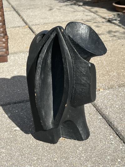 Lynn Chadwick SIGNED POST MODERNIST BLACK TERRACOTTA FIGURES