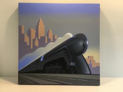 Lynn Curlee DECO TRAIN Original painting by Lynn Curlee